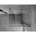 MEXEN/S - Mist-F sprchovací kút skladacie dvere pravá 70 x 70, transparent, chróm 8A6T-070-070-01-00-P
