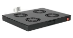 Equip 19" ventilačná jednotka do racku čierna / Ventilačná jednotka / 4X ventilátor / 1U / 240 V (EZF-4-B)