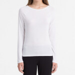 Dámske tričko s dlhým rukávom QS5493E - Calvin Klein L
