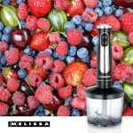 Melissa 16210069 čierna / Tyčový mixér / 600W / 2 rýchlosti / nerezový nôž / sekáčik 0,5 l (16210069)