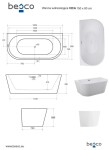 BESCO - Voľne stojaca vaňa VICA - Rozmer vane - 150 × 80 cm VANVIC150