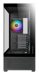 Azza Tiara 501B ARGB čierna / Počítačová skriňa / Midi-tower / ATX / tvrdené sklo / bez zdroja (CSAZ-501B)