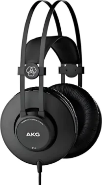 AKG K52 čierna / Slúchadlá / uzavretá / 18 Hz-20 kHz / 2,5 m kábel / redukcia 6,3 mm (AKZ-52 ZAMKNIETE SLUCHAWKI)