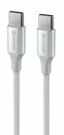 Swissten TEXTILE II dátový kábel USB-C - USB-C 1.5m biela (71528204)