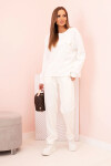 Dámska maslová mikina a nohavice s gumou ecru UNI