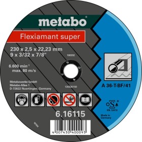 Metabo 616107000 rezný kotúč rovný 125 mm 22.23 mm 25 ks; 616107000