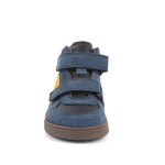 Chlapčenské celoročné kožené členkové barefoot topánky LOOP HIGH-TOPS DARK BLUE Froddo G2110157 - 23