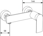 MEXEN/S - Carl sprchový stĺp vrátane sprchovej batérie Zero, čierna 71140240-70