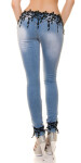 Sexy KouCla Skinny Jeans destroyed look lace