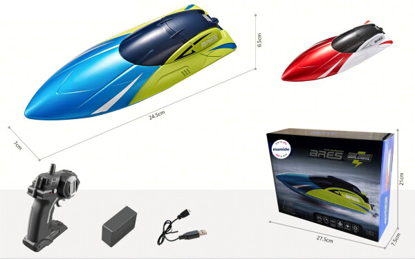 Mamido Mamido Loď na diaľkové ovládanie Ares Dvojmotorová červená