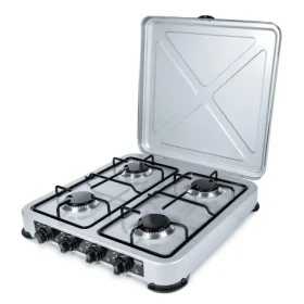 Promis KG400 strieborná / Plynová varná doska / 4 platne / elektronické zapaľovanie / 4100 W (KG400S)