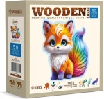 Wooden City Drevené puzzle Roztomilá líška 50 dielikov