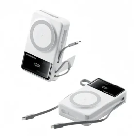 Mobile Origin PB15 biela / Powerbanka / 20 000 mAh / 35 W PD / MagSafe / LCD displej (MO-35WPDD-PB15)
