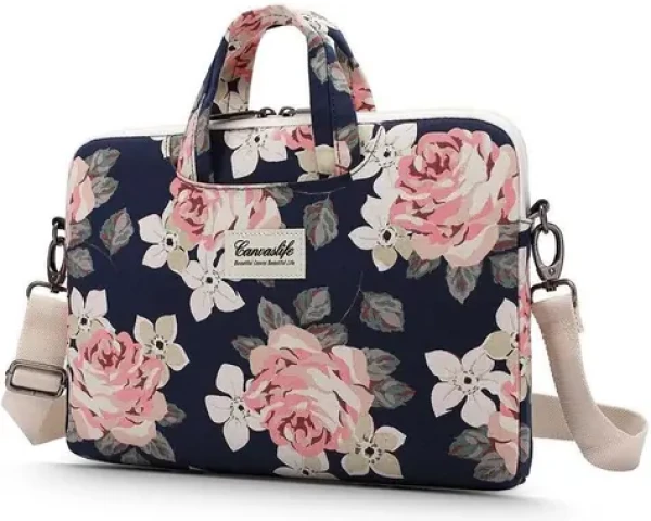 Canvaslife Puzdro Navy Rose 16" / Puzdro pre notebook / 16" / kvetinový vzor (5906735410051)