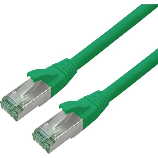 Roline recycled material 21.45.3238 RJ45 sieťové káble, prepojovacie káble CAT 6A S/FTP 15.00 m zelená dvojžilový tienený, dvojžilový tienený, PVC plášť 1 ks; 21.45.3238