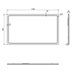 SAPHO - GEMINI zrkadlo s LED osvetlením 110x65cm GM110