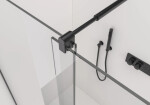 CERANO - Sprchová zástena Walk-in Medin Ľ/P - 8 mm - čierna matná, transparentné sklo - 170x195 - dvojdielna posuvná CER-478024