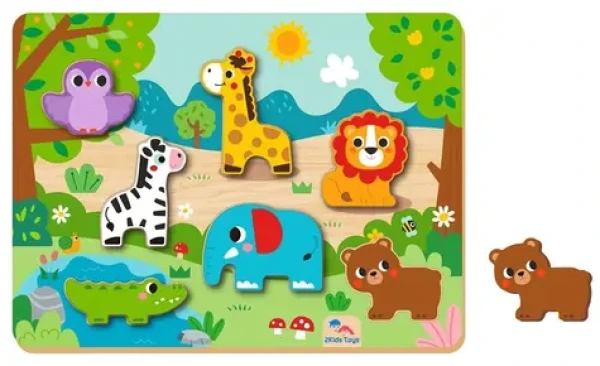 2Kids Toys Vkladacie puzzle Zvieratká
