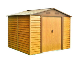 Plechový záhradný domček Maxtore Wood 1112, š. 321 × d. 366 × v. 220 cm (drevokor)
