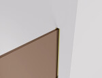 CERANO - Sprchová zástena Walk-in Crystal Ľ/P - 8 mm - bezvzperový systém - zlatá, bronzové sklo - 110x200 CER-690343