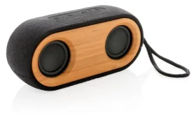 XD Design Bamboo X Double čierna / Reproduktor / Bluetooth 4.2 / 10 W (P328.119)