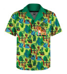 Košeľa detská - SH-K1591 - Mr. GUGU & Miss GO - Gemini 8/10 zelená-potisk