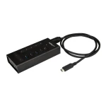 StarTech 7 Port USB-C čierna / USB hub / 5x USB-A / 2x USB-C / Hliníkové telo (HB30C5A2CST)