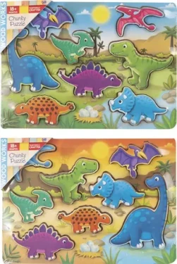 Drevená vkladačka Dinosaury