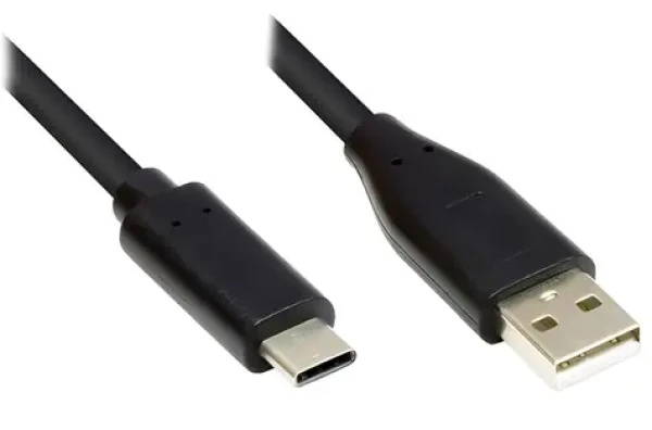 Good Connections USB-A - USB-C čierna / USB kábel / USB 2.0 / 2 m / 480 Mbit/s (GC-M0118)
