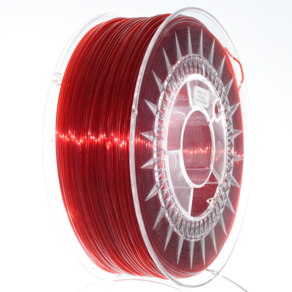 PET-G filament 1,75 mm rubínovo červený transp. Devil Design 1 kg