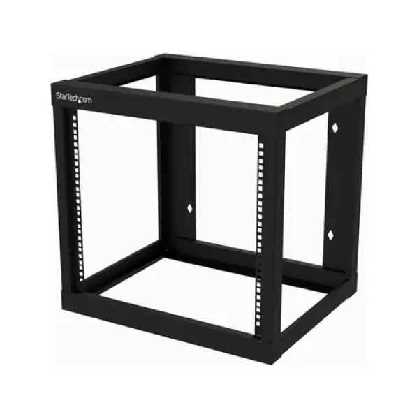StarTech Nástenný otvorený rack 9U čierna / Nástenný rozvádzač 19" / 550×457 mm / nosnosť 80 kg (RK919WALLO)