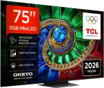 75" TCL 75RM7L čierna / 4K UHD / RGB Mini-LED / 144Hz / Google TV / Wi-Fi / BT / 40W repro (75RM7L)
