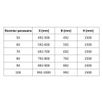 MEXEN/S - Lunar L vaňová zástena FIX 70 x 150, transparent, zlatá 897L-070-000-50-00