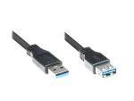 Good Connections USB-A - USB-A 1 m čierna / Predlžovací kábel / USB 3.0 / 5 Gbit/s (2711-S01)