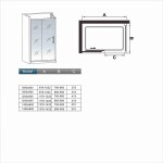 H K - Sprchovací kút FORTE 100x80 cm Ľ/P variant vrátane sprchovej vaničky SE-FORTE10080/SE-THOR-10080