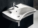 ISVEA - HANDICAP keramické umývadlo pre telesne postihnutých, 59,5x45,6cm, biela 10TP60060