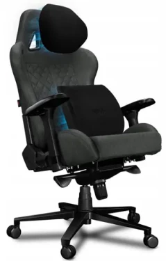 Yumisu 2050 Magnetic Material šedo-čierna / Herná stolička / látka / nastaviteľné / pojazdné kolieska / nosnosť 150 kg (Y-2050F-DB-M)