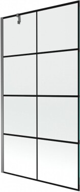 MEXEN/S - Next vaňová zástena FIX 100 x 150, čierna vzor, grafit metal 895-100-000-00-77-95