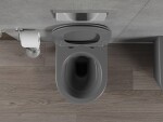 MEXEN - Rico Závesná WC misa vrátane sedátka s slow-slim, duroplast, tmavo šedá mat 30724071