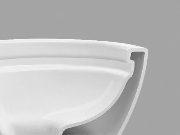 OLSEN SPA - Závesné WC TIBERA RIMLESS, so sedadlom Soft-close, priznaná montáž OLKZT1055