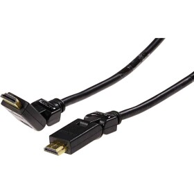 Schwaiger HDMI prepojovací kábel Zástrčka HDMI-A, Zástrčka HDMI-A 1.30 m čierna HDMW13053 4K UHD, pozlátené kontakty HDMI kábel; HDMW13053