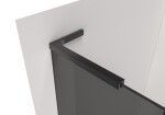 CERANO - Sprchová zástena Walk-in Onyx L-ľavá vzpera - 10 mm + polička/držiak na uteráky - čierna matná, grafitové sklo - 120x200 CER-8050BD73605