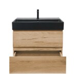 Kúpeľňová skrinka 2 zásuvková s umývadlom SAT B-Way 79x50x45 cm dub mat BWAY280OAKU2B2B BWAY280OAKU2B2B