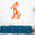 Veselá Stena Samolepka Malý basketbalista Farba: bílá, Veľkosť: 40 x 25 cm