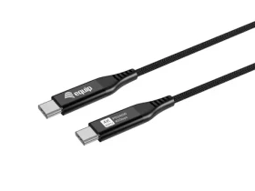 Equip čierna / USB-C kábel / USB4 40Gbps / PD 240W / 1,2m / DisplayPort 8K (128389)