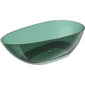 MEXEN - Glass teal voľne stojaca vaňa transparentna 170 x 85, korok chróm 58061708511