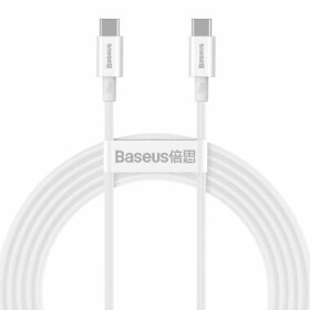 Baseus CATYS-C02 Kábel USB-C (M) - USB-C (M) 2 m biela / 100W (CATYS-C02)