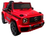 Mamido Elektrické autíčko Mercedes G63 v červenej farbe s penovými kolesami EVA, mäkká sedačka, licencovaný model