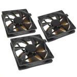 Noiseblocker BlackSilent Pro Fan PLPS čierna 3ks / 120mm / 24 dB @ 1500 RPM / 58.86 CFM / 4-Pin PWM (LUBU-027)