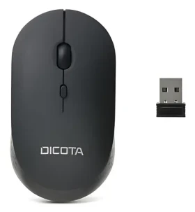 Dicota Silent V2 čierna / Bezdrôtová optická myš / tichá / 800-1600 DPI (D32003)